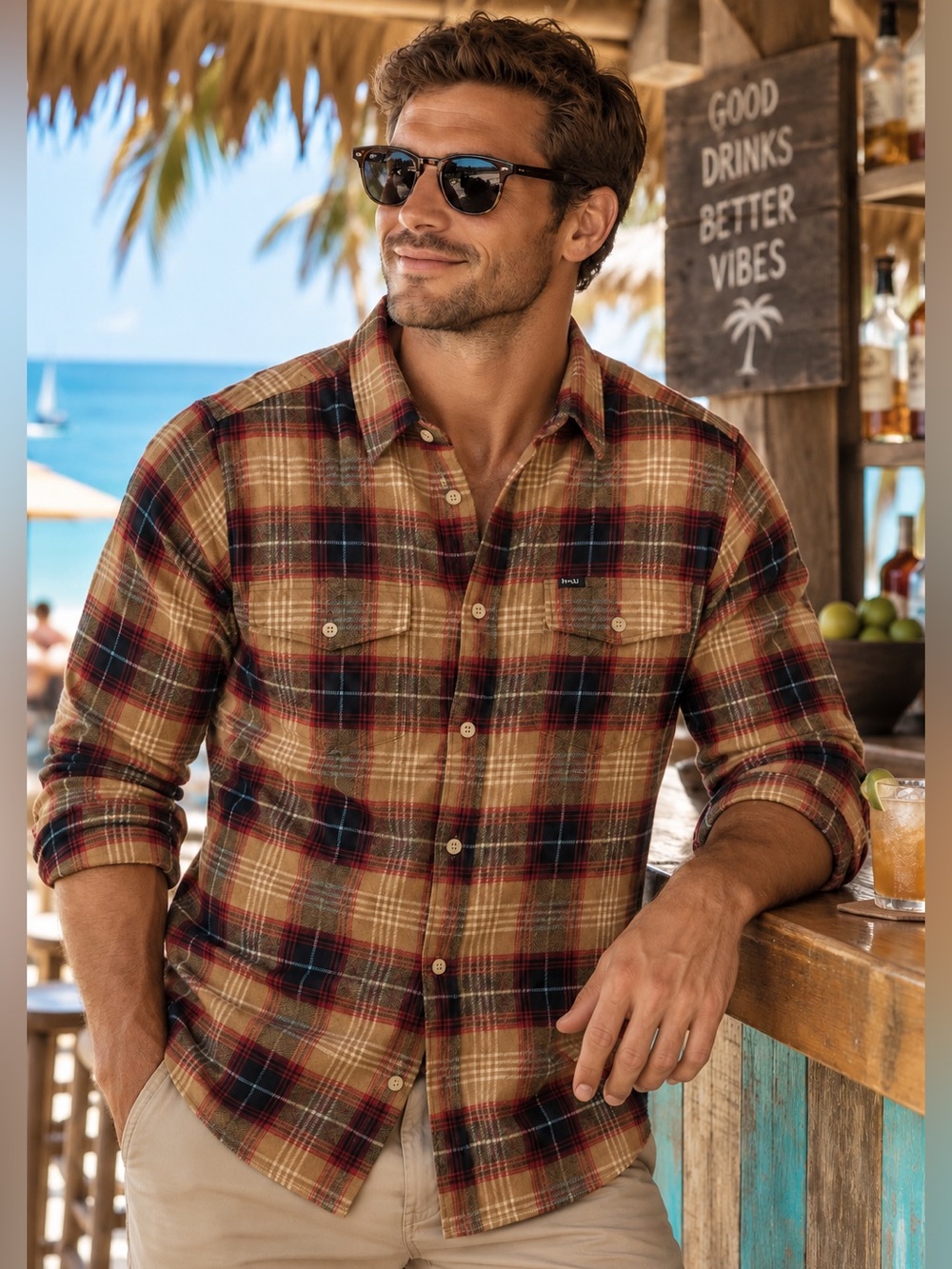 DARK SEAS Longshoreman Mens Flannel
Shirt Size L